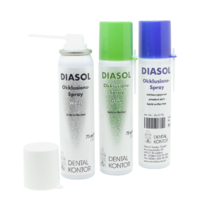 DIASOL Okklusionsspray, mit Kunststoffdüse, blau, grün oder weiß, 75 ml
