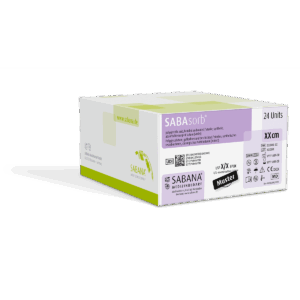 SABAsorb® – resorbierbares Nahtmaterial, Polyglykolsäure (PGA), geflochten, 24er-Packung