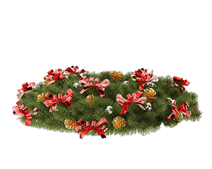 Adventskranz mit 3 brennenden Kerzen