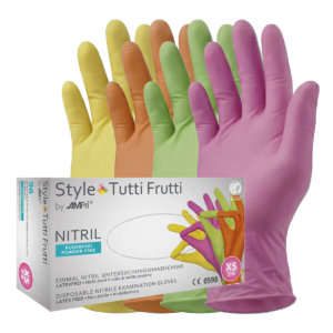 Style Tutti Frutti - Nitrilhandschuhe, Farbmix, 96 Stück