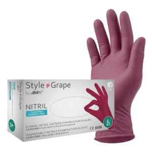 Style Grape - Nitrilhandschuhe weinrot, puderfrei, 100 Stück