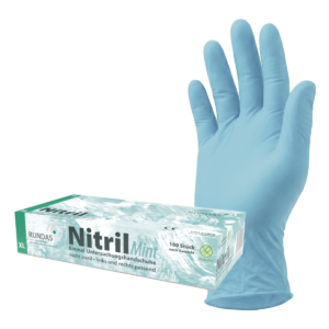 RUNDAS Nitril Mint - Nitrilhandschuhe mint, puderfrei, 100 Stück
