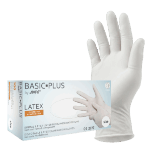 BASIC-PLUS - Latexhandschuhe, puderfrei, 100 Stück