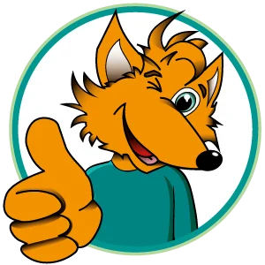 Ein Fuchs, das RUNDAS-Maskottchen